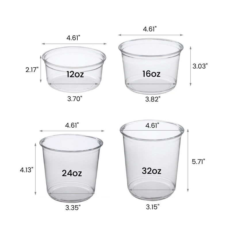 Plastic Ice Cream & Desserts Cups